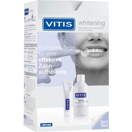 Vitis Whitening Tandpasta + Mondwater Pakket