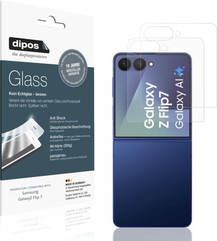 dipos – 2x Matte Pantserfolie geschikt voor Samsung GalaxyZ Flip 7 | 9H Screenprotector