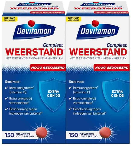Davitamon Compleet Weerstand Hoog Gedoseerd - 2 x 150 stuks - Voordeelverpakking