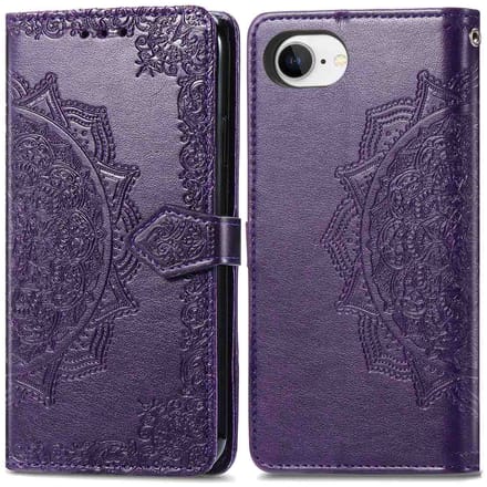 imoshion Hoesje - Geschikt voor Apple iPhone 17e / 16e - Mandala Bookcase - Paars