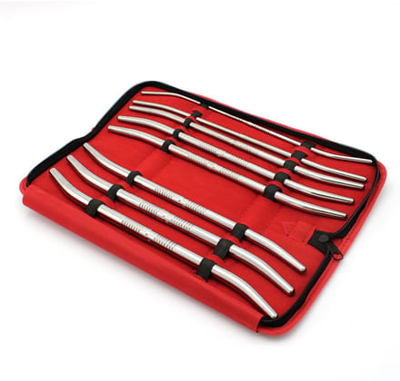 Kiotos - Double End Dilator Set met Curve - RVS - 8 stuks