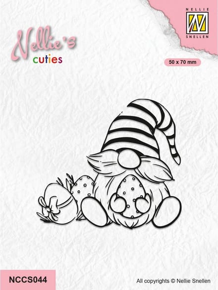 Nellie Snellen Nellie's Cuties Clear Stamp Easter Gnom 50x70mm