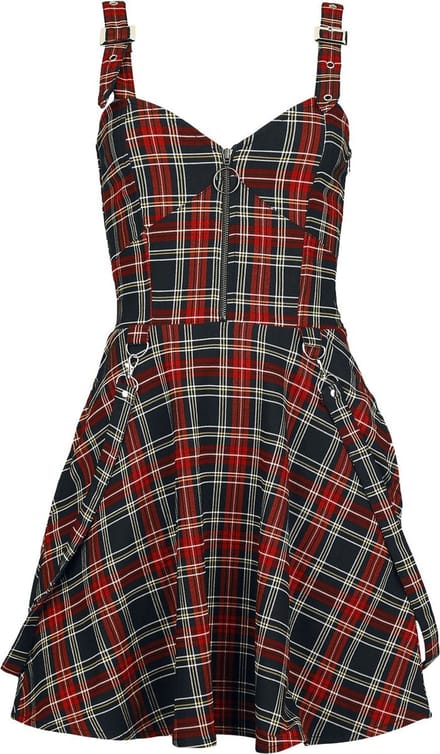 Chemical Black Cyra Dress Korte jurk zwart-rood L