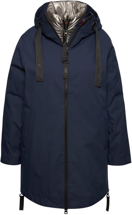 Laurasøn - Dames - 2 in 1 softshell jas capuchon waterafstotend Mix & Match - Marine - Maat L