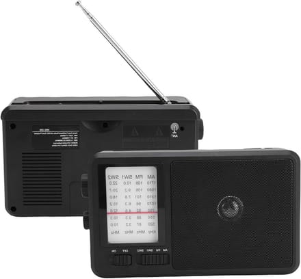 Draagbare Radio - Kortegolf Ontvanger - Thuis en Buiten - 4 Inch Luidspreker - 26 x 14 x 8 cm