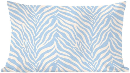 Sierkussens - Kussentjes Woonkamer - 60x40 cm - Zebra - Motief - Blauw - Wit
