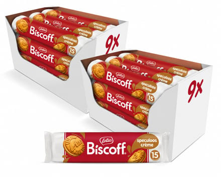 Lotus Biscoff The Original Speculoos Biscoff Cream - Sandwichkoekjes - Multipack - 18(2x9) Stuks