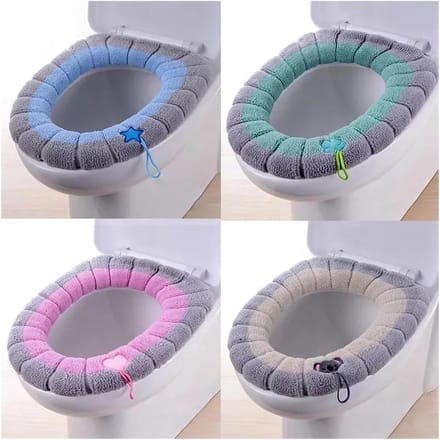 Wc-zitkussen - Universele wc-bril - Warmte & comfort - Wasbaar met ritssluiting - Diameter 31 cm - Kleur 05