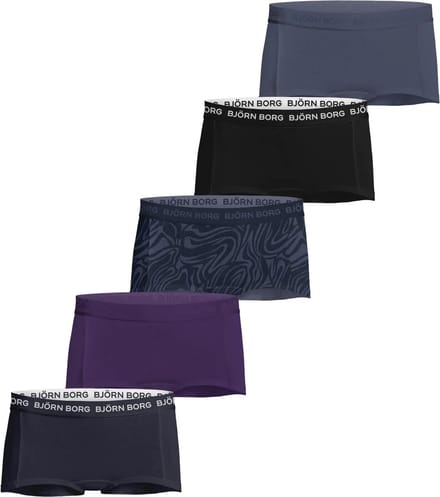 5-Pack meisjes boxershorts - Core Minishorts - 116 - Paars