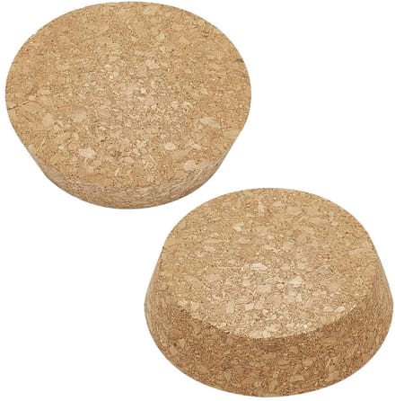 Dailygoods- Kurkstoppen Taps Toelopend - 2 Stuks - Lichtbruin/Bruin