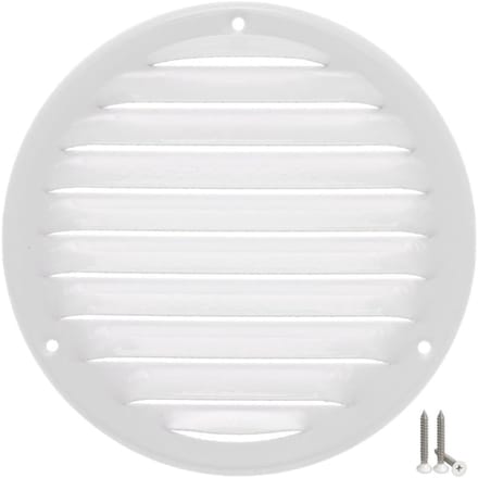 125 mm Wit Ventilatierooster met Insectenbescherming - Ideaal voor Ventilatie