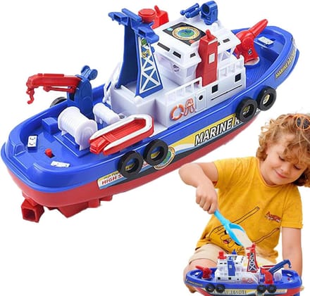 Elektrische Speelgoedboot - Badboot Vervoer - Urenlang Speelplezier - Robuuste ABS Constructie - 23 cm Lengte
