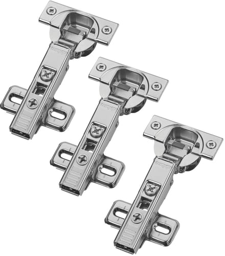 Set van 3 BLUM hoekscharnier 71B3580 110° met automatische sluiting incl. montageplaat 173L6100