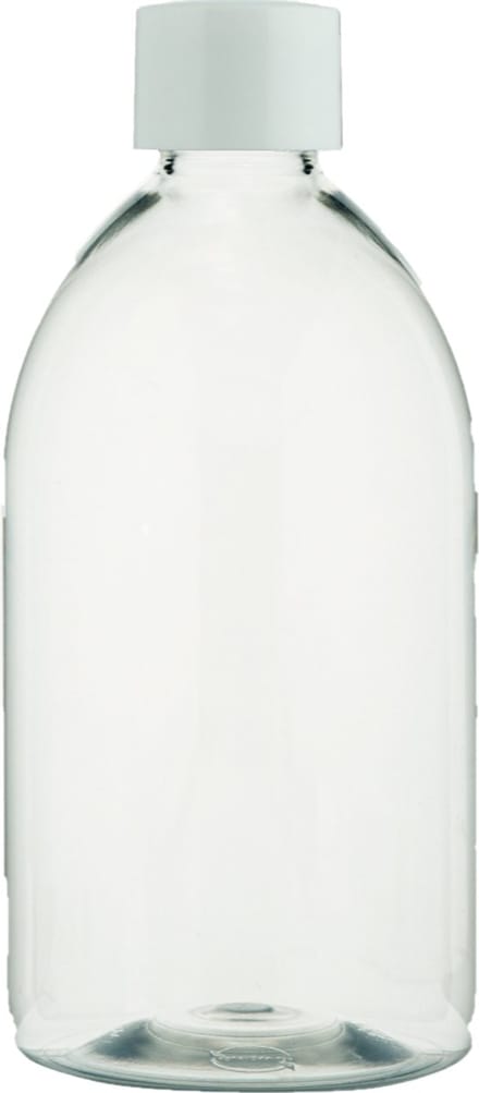 Lege Plastic Fles 500 ml PET - Transparant - met witte dop - set van 10 stuks - navulbaar - leeg