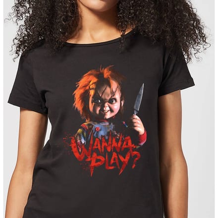 Chucky Wanna Play? Dames T-shirt - Zwart - L