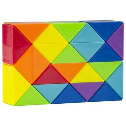 24 gekleurde magische kubus speelgoed 3D puzzel fidget transformeerbare kubus kind educatief speelgoed twist transformeerbare kind puzzel cadeau yellow