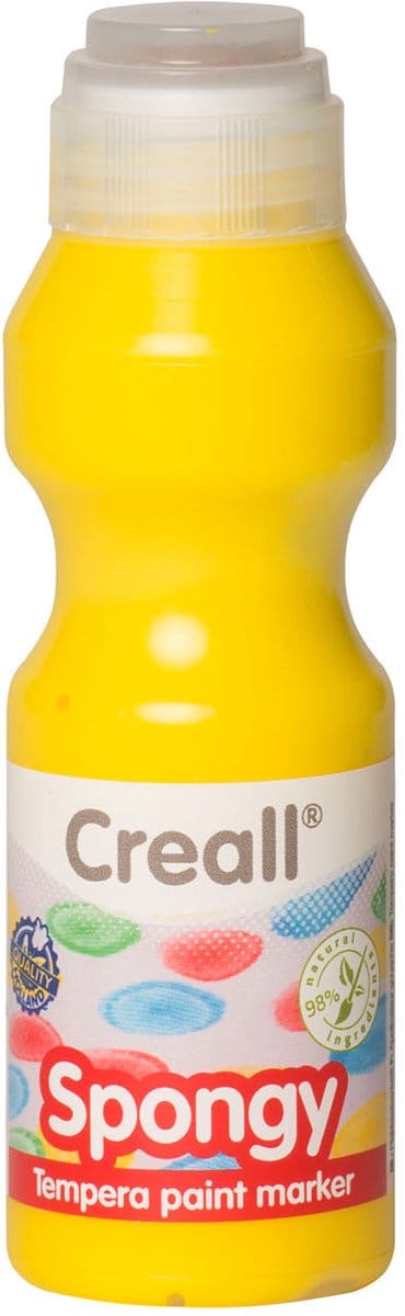 Creall verfstift geel - Spongy kinderverf 70ml ergonomisch.