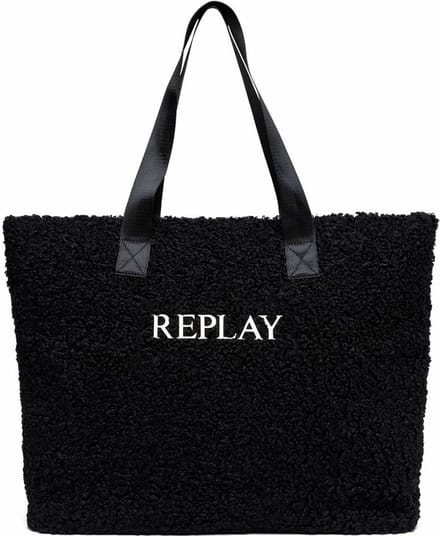 REPLAY Schoudertas Shopper Black Zwart