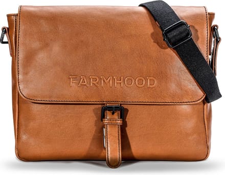 Farmhood Business tas Schoudertas Memphis Messenger 1F Cognac Bruine