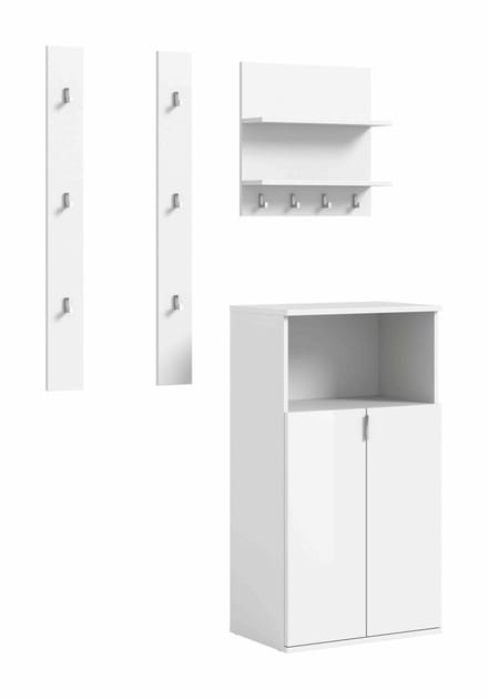 ProjektX Garderobe Opstelling 3 Delen Wit Hoogglans - 111cm x 191cm x 37cm