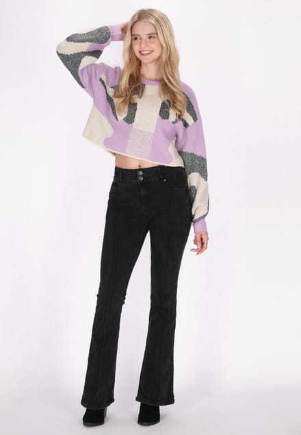 IZIA Jumper Dames Lavendel crème