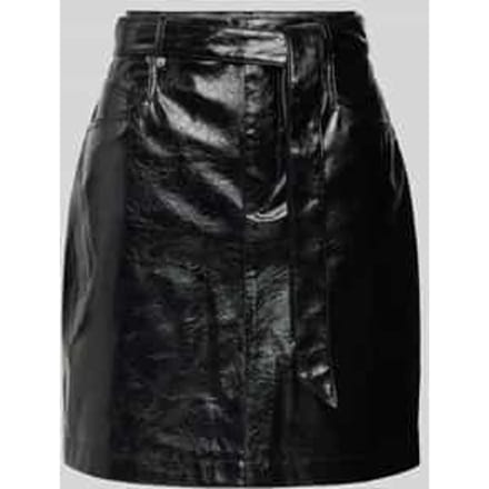 Minirok in leerlook, model 'Vemas'