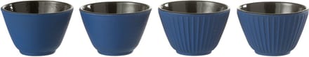 J-Line theemok - metaal - donkerblauw - 2 dozen van 2 stuks