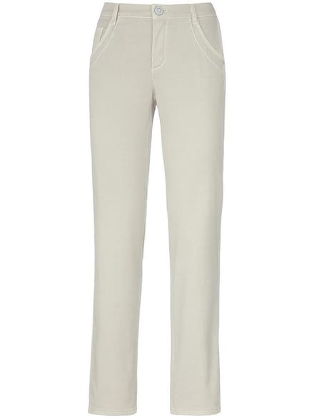 Broek in 5-pocketsmodel galons opzij Van Peter Hahn beige