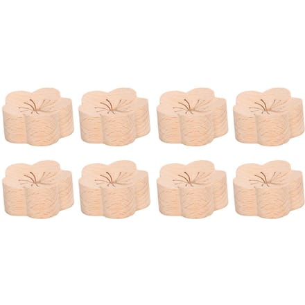 8 Stuks Essentiële Olie Auto Diffuser Pruimenbloem Vorm Natuurlijk Klein Compact Beukenhout Aroma Auto beige