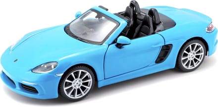Bburago Porsche 718 - Modelauto - Schaal 1:24 - Licht Blauw