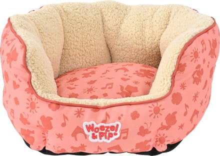 Woezel & Pip slaapmand rond roze 50cm