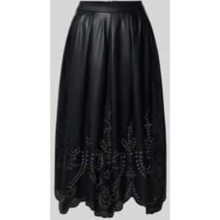 Midirok in leerlook met ritssluiting