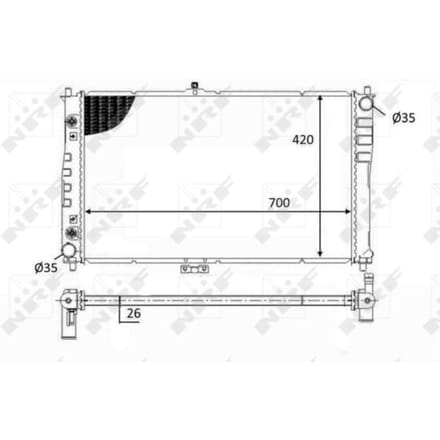 Radiator, motorkoeling NRF 59019