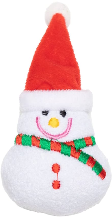 Kerst Sneeuwpop met Catnip - 5 x 9,5 cm - UniQ PETS - Kattenspeeltje