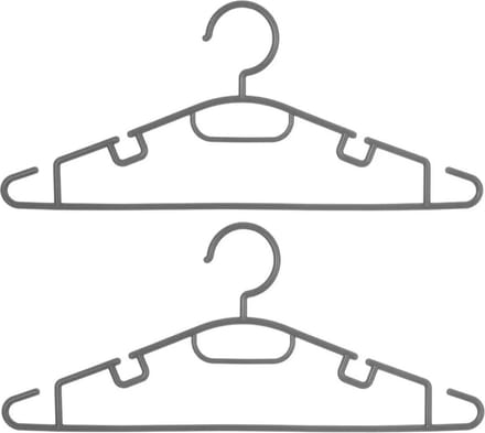 Five Kledinghangers - 30x - grijs - kunststof - 40 x 18 cm - kleerhangers