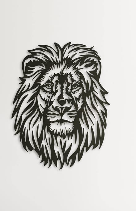 Wanddecoratie dieren | Leeuw - M (31x40cm)