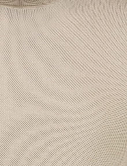 Katoenen poloshirt korte mouw Boss Black effen beige