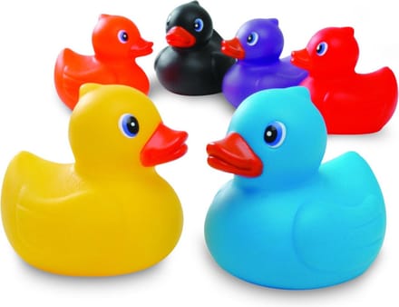 Eddy Toys vrolijke badeendjes - 6 stuks in koker
