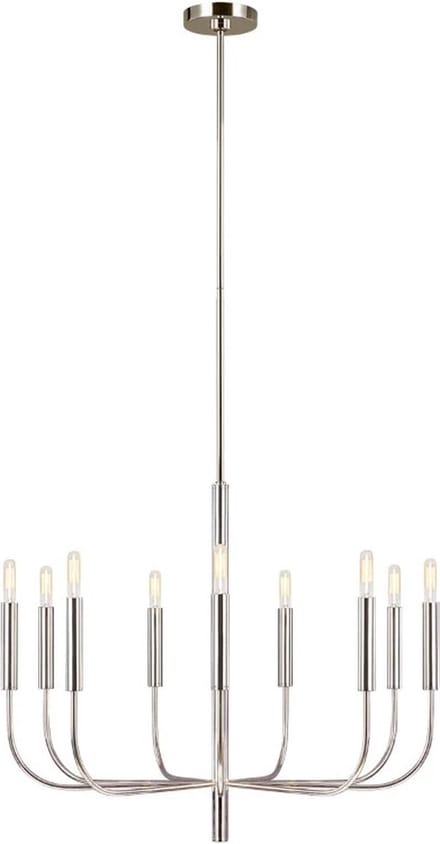Feiss LED Kroonluchter | 9X E14 Max 60W | Dimbaar | Polished Nickel