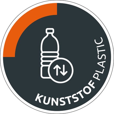Kunststof sticker - tweetalig 400 mm