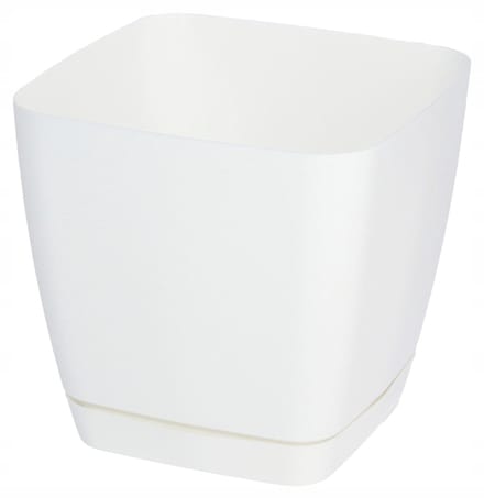 Toscana Pot Wit 150mm met Schotel - Vorm-Plastic