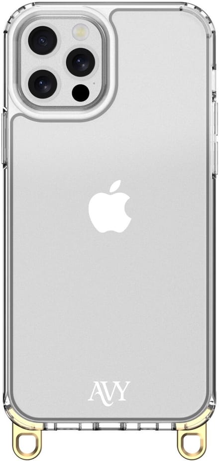 AVY Transparant Hoesje | Geschikt voor Apple iPhone 12 Pro Max | Clear Case | Haakjes voor koord