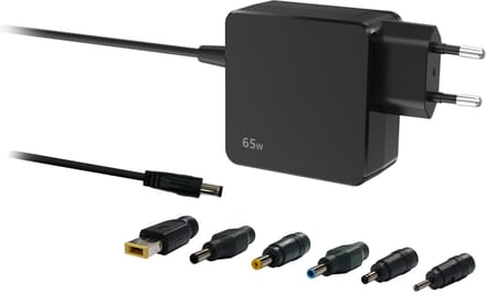 Sitecom - Charger - Universal Notebook charger - 65w - Suitable for Acer/Asus/Dell/HP/Lenovo - 6 tips - 1.8 meter