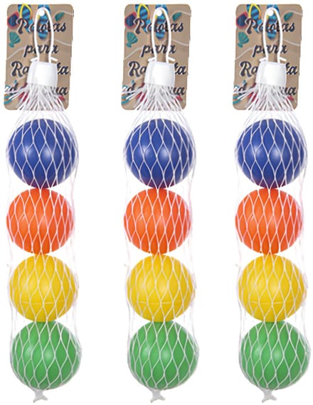 Beachballetjes - multi gekleurd - 40 mm - Set van 12x stuks - premium - strand