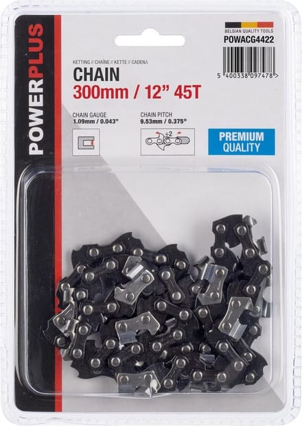 Powerplus ketting POWACG4422 - 12"- lengte 300MM - 45T - Geschikt voor POWDPG7575