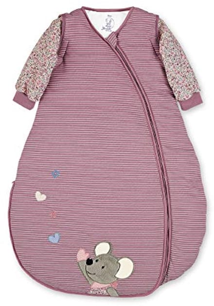 Jersey slaapzak - Wikkeldoek baby - Comfortabel slapen - Afneembare mouwen - 70 cm - Roze