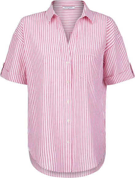 Felix Hardy Overhemd - Blouse - Poplin Katoen Linnen - Korte Mouw Dames Roze - S