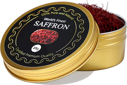 100% Pure Saffraan draadjes 25 gram | Super Negin Kwaliteit Saffraan | Gecertificeerd | Grote verpakking