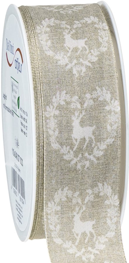 Sierlint naturel hert 40mm 20m