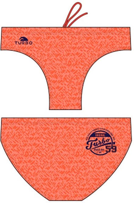 Turbo Plain Zwemslip Oranje 4XL Man